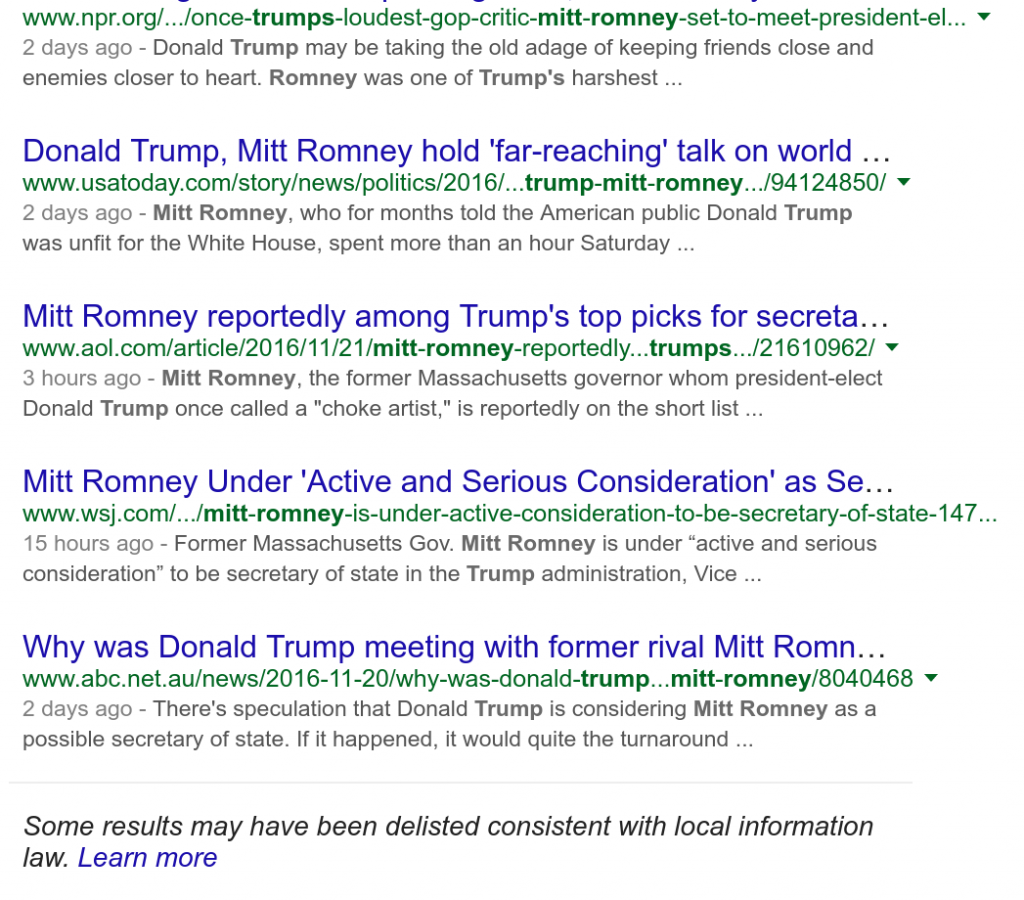 Tales from the road: of Russia, Google, Trump, search results, and opening a new front