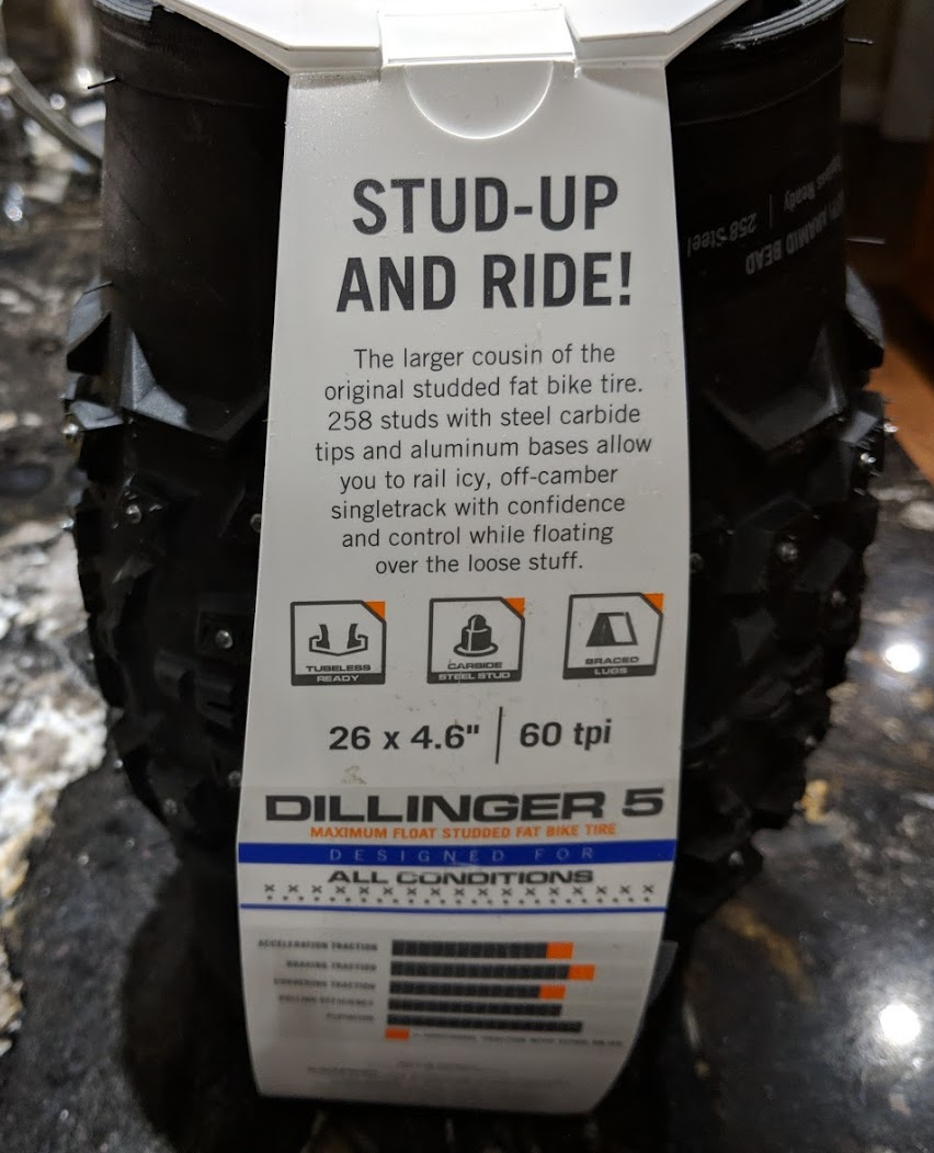 I am the new snow stud! Meet the tires that will (hopefully) keep the bottom of the bike below the top