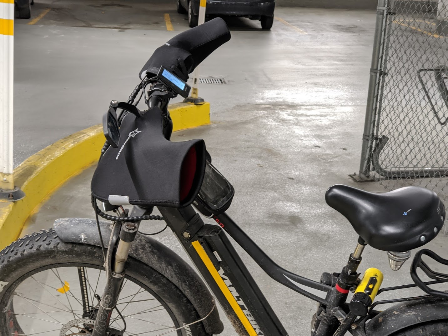 The ridiculous futility of winter-proofing the bike has begun: bear paws