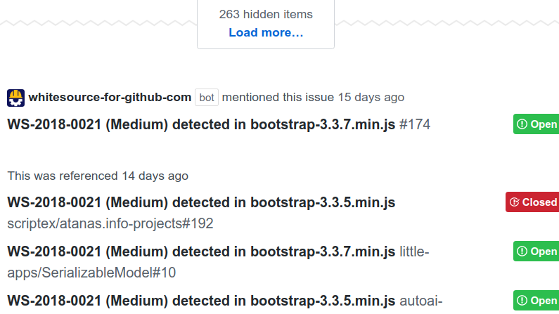 Using the github bots to find vulnerabilities