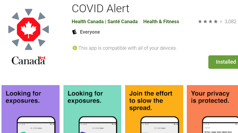 Covid exposure app results